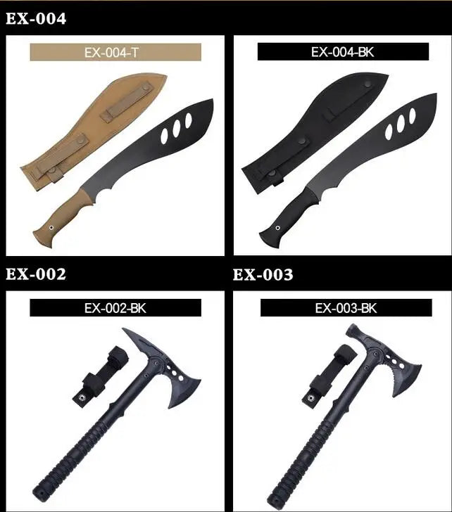 Decoration Training Film Television Props Paintball Hunting TRP Soft Plastic Rubber Knife Axe Dummy Model（plastic material）