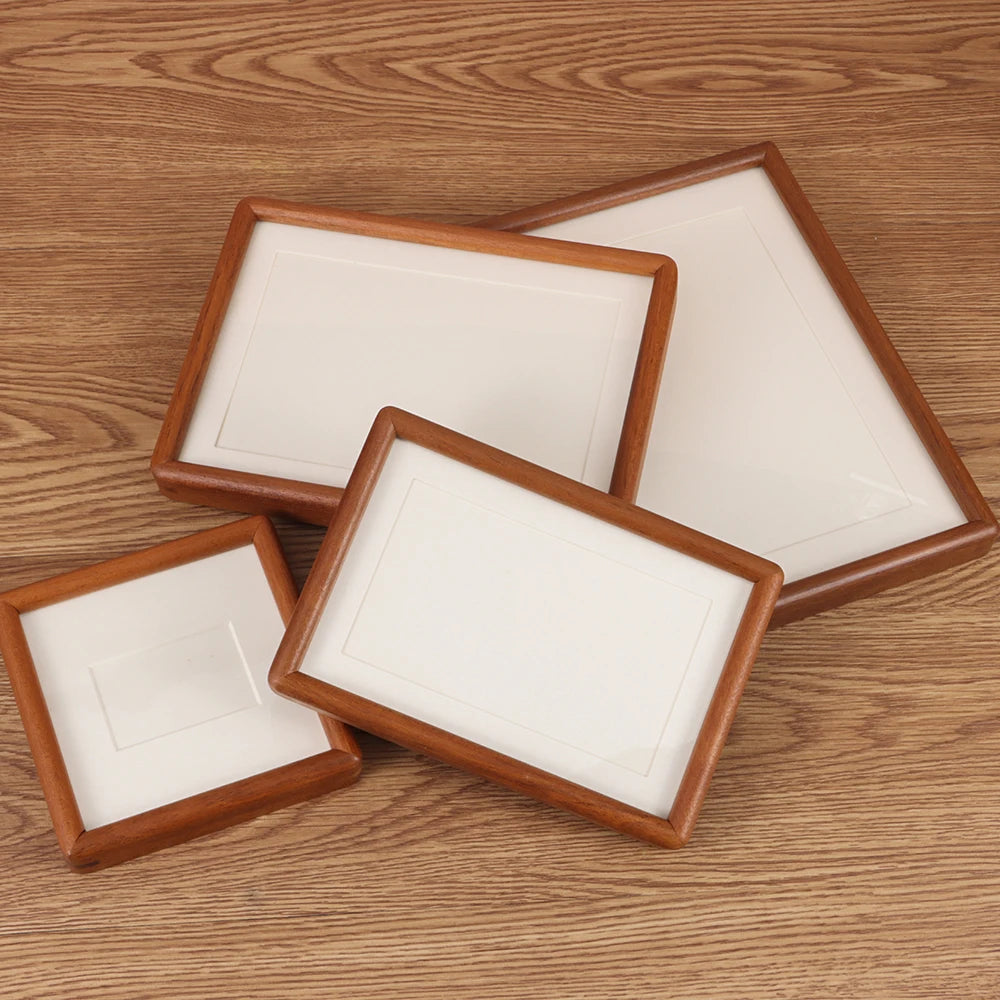 New 6/7/8 Inch Black Walnut Photo Frame Simple Handmade Mortise Tenon Photo Frame Real Wooden Picture Frame