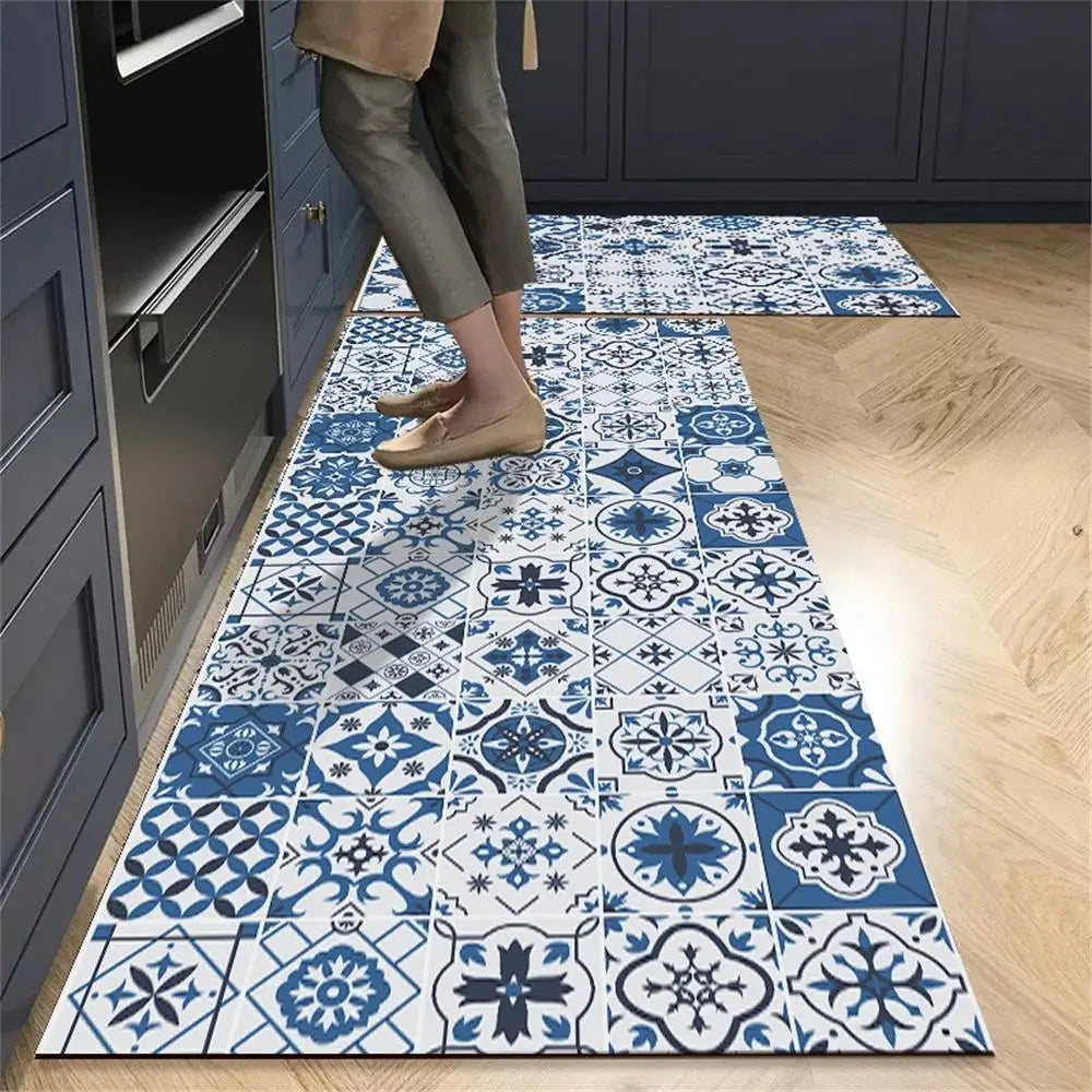 1 TAPIS de sol de cuisine imperméable, antidérapant, anti-saleté Tapis de pied Tapis de sol domestique Tapis long en velours cristal Tapis de porte 바닥 깔개