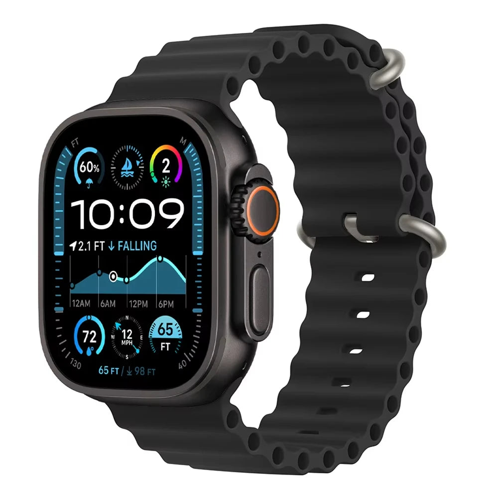Offizielles Ocean Armband für Apple Watch Ultra 3 2 49mm 46mm 44mm 40mm 42 41 45 Sportarmband iWatch Series 11 10 9 7 8 6 SE3