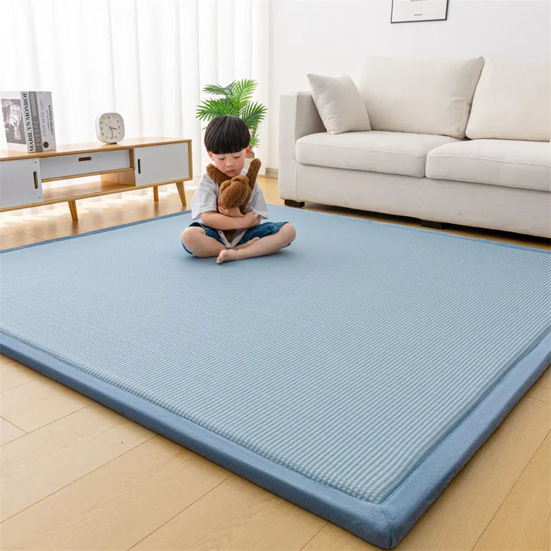 Bodenmatte 3 cm dick, weiche Sitzunterlage für Schlaf-Bodenmatratzen, Wohnzimmer-Kühlmatten zum Krabbeln, rutschfest, maßgefertigte Tatami-Matte