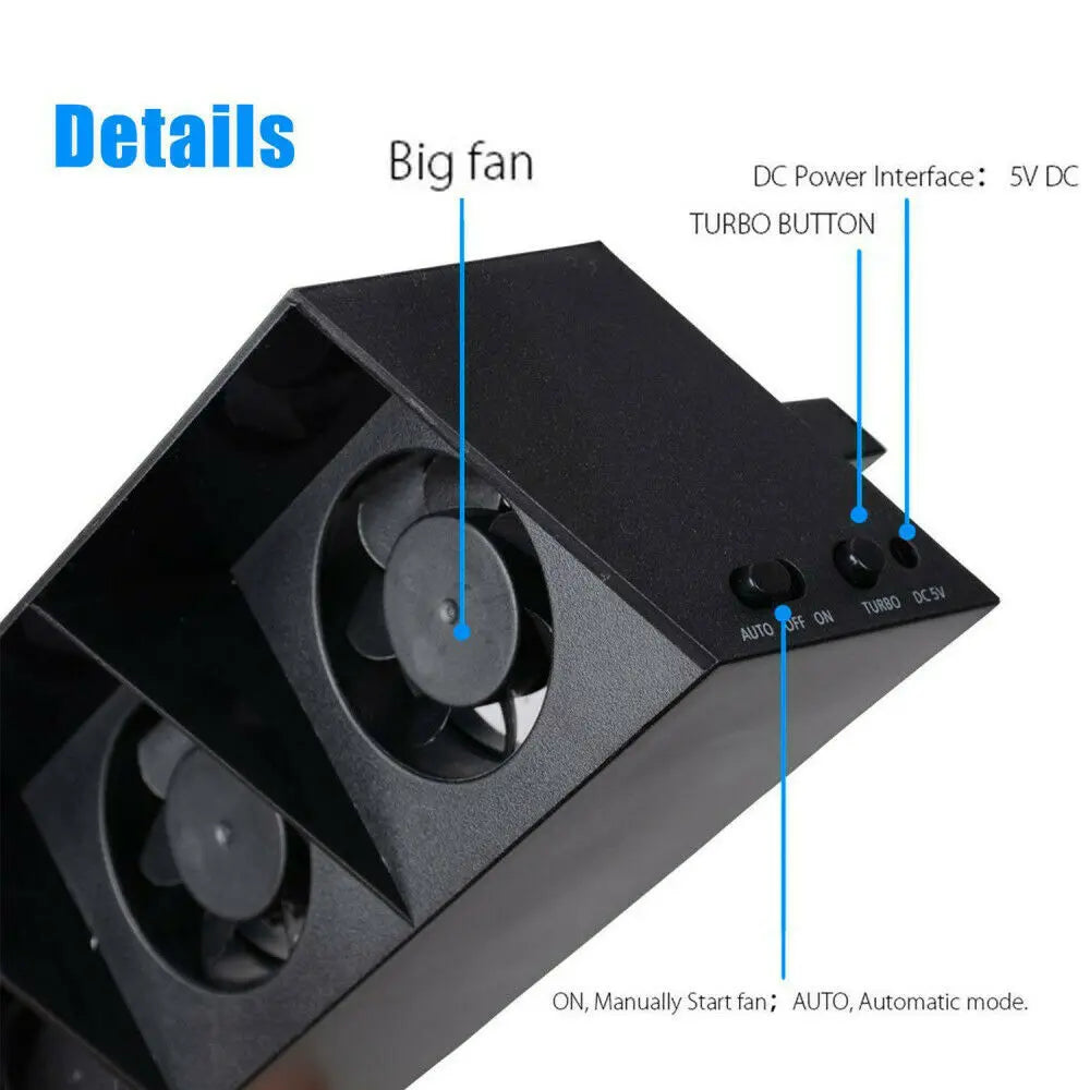 Ventilateur de refroidissement Refroidisseur DC 5V pour console de jeu Sony PS4 Pro Slim Playstation Play Station PS 4 Réfrigérateur USB Ventilateur Portable