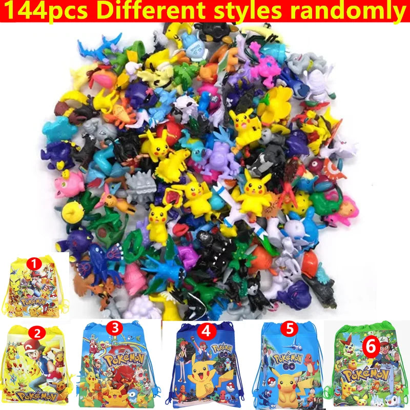 3-144 PCS Figure set Gift Box Christmas Gift Action Toys Genuine  Anime Figure Pokemon Toys For Children