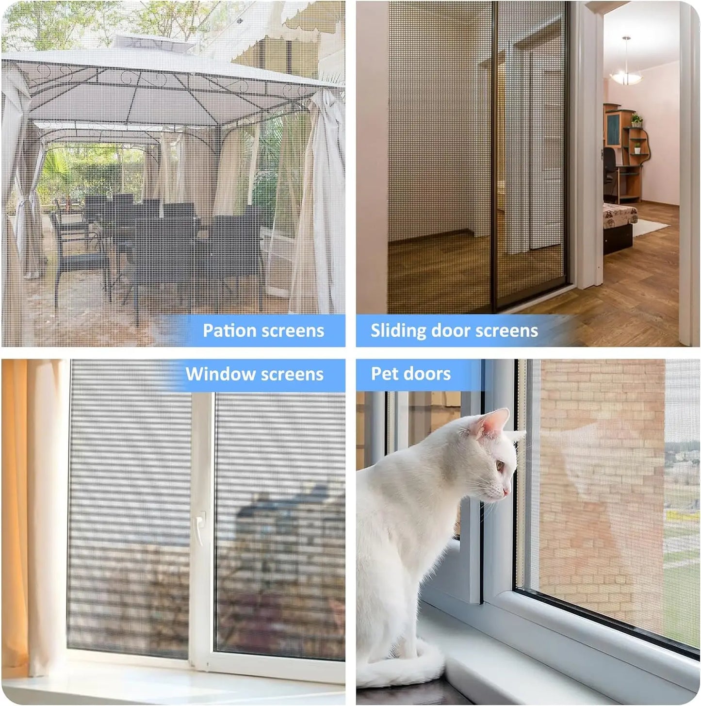 Moustiquaire de fenêtre PPT Nano personnalisable, moustiquaire intérieure pour bébé et famille contre les insectes
