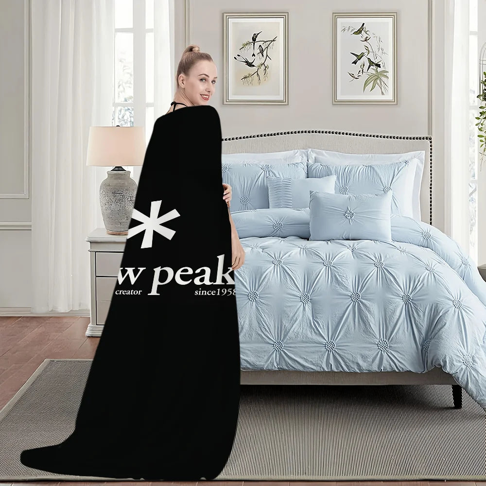Mode Plein Air S-Snow Peak Logo Couverture Douce Peluche Canapé Sieste Tapis pour Salon Chambre Chaude Anniversaire Cadeaux Maison Voyage Enfant