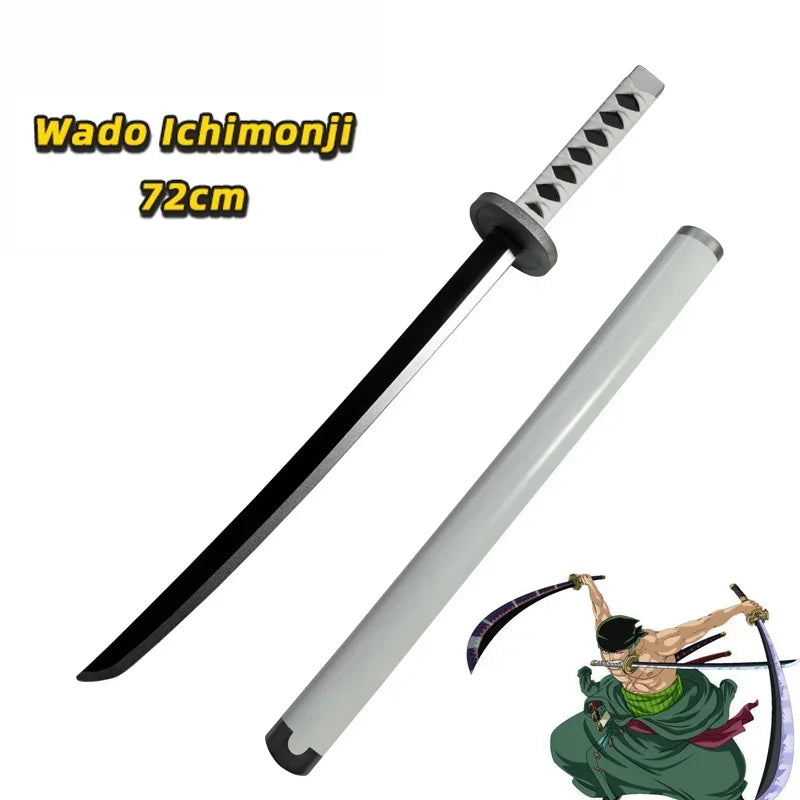 72cm Zoro Katana Samuraischwert Japan Anime Cosplay Katanas Yubashiri Kitetsu Shusui Wado Ichimonji PU Spielzeugschwerter