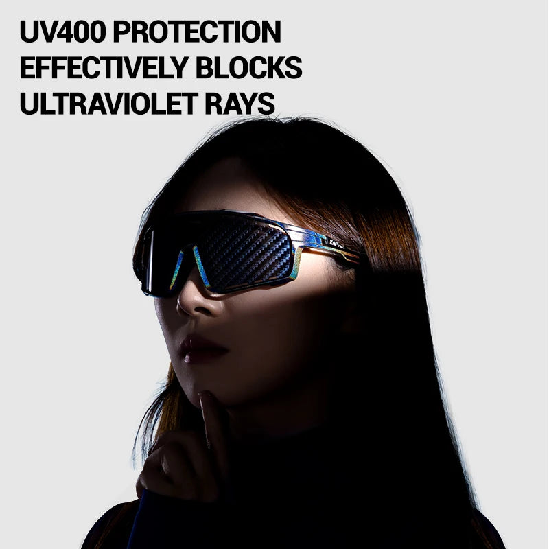 KAPVOE Nouvelle Technologie Nano Lentilles Lunettes de Cyclisme Lunettes de Soleil Sportives de Plein Air Vélo Hommes Femmes VTT Bicyclette UV400 Lunettes