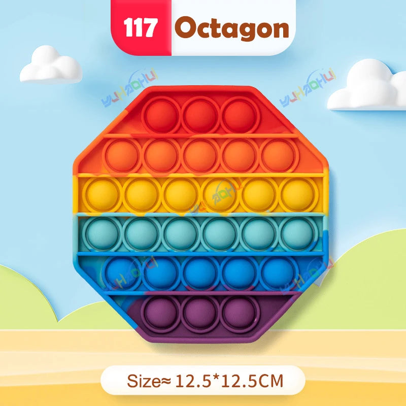 Regenbogen Pop Push Bubble Fidget Anti Stress Spielzeug für Erwachsene Kinder besondere Bedürfnisse sensorisches Spielzeug interaktives Spielzeug für Kinder