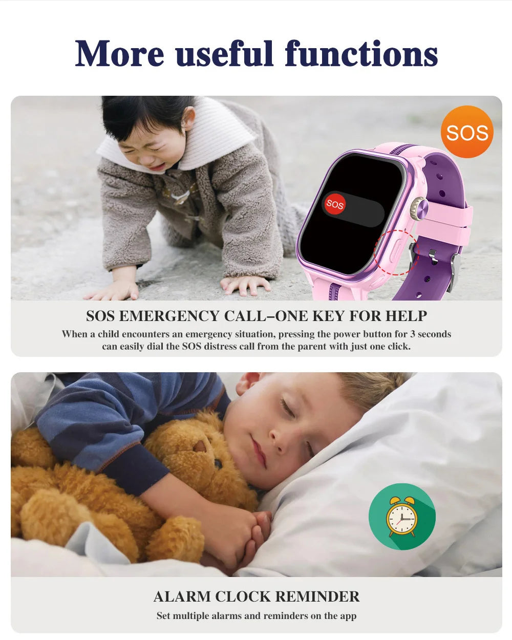 Wonlex KT39 4G Kinder-GPS-Smartwatch mit rotierender Kamera GPS-Echtzeit-Standort-Tracker 1+16GB Videoanruf Kinder-Smartwatch
