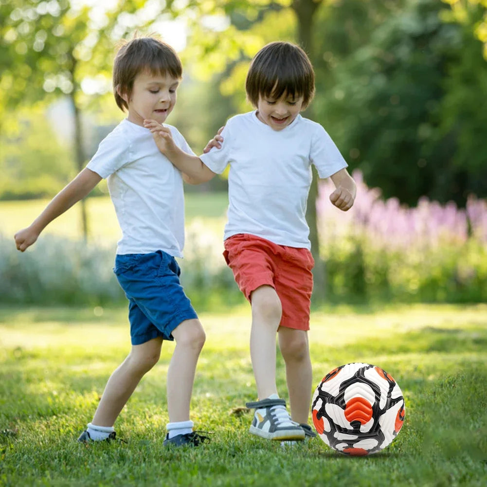Ballons de football professionnels taille 5, en cuir, cousus à la machine, pour enfants et adultes, pour l'entraînement sportif en extérieur