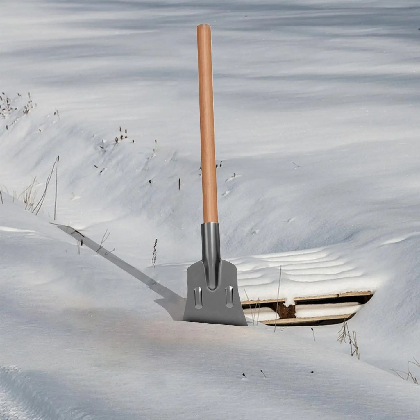 Pelle à neige robuste Grattoir à glace Pelle à neige pour voiture pour le dégivrage extérieur en hiver Pare-brise Jardin Nettoyage de camion Fenêtre Pelouse
