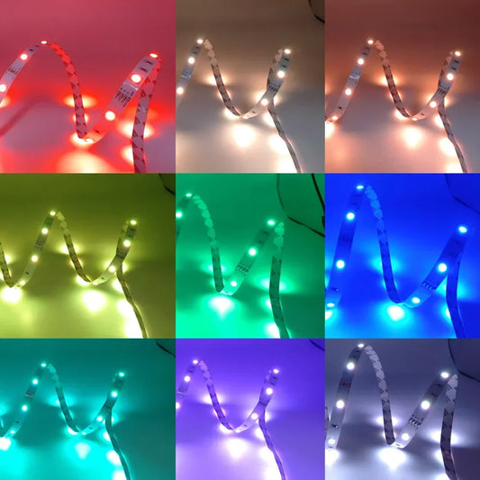 USB 5V LED-Streifenlicht 5050 RGB LED-Band Bluetooth WiFi App Fernbedienung LED-Zimmerlicht 1-30M Hintergrundbeleuchtung Farbbandbeleuchtung Lampe
