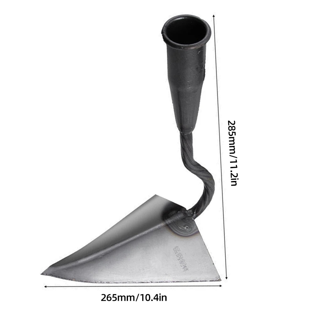 Small Tip Hoe Triangle Plowing Hoe Agricultural Land Turning Loose Soil Hoe Hand Plow/Manual Plough Rake Hoe Garden Tools