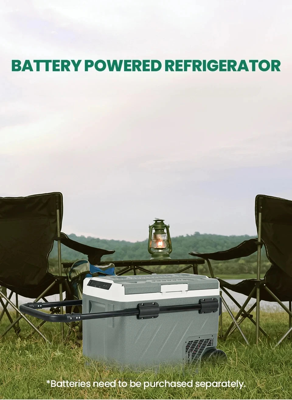 Réfrigérateur/congélateur portable à compresseur Elite 40L 50L 60L pour voiture 12/24V DC 100-240V AC Mini réfrigérateur pour camping, barbecue, ultime