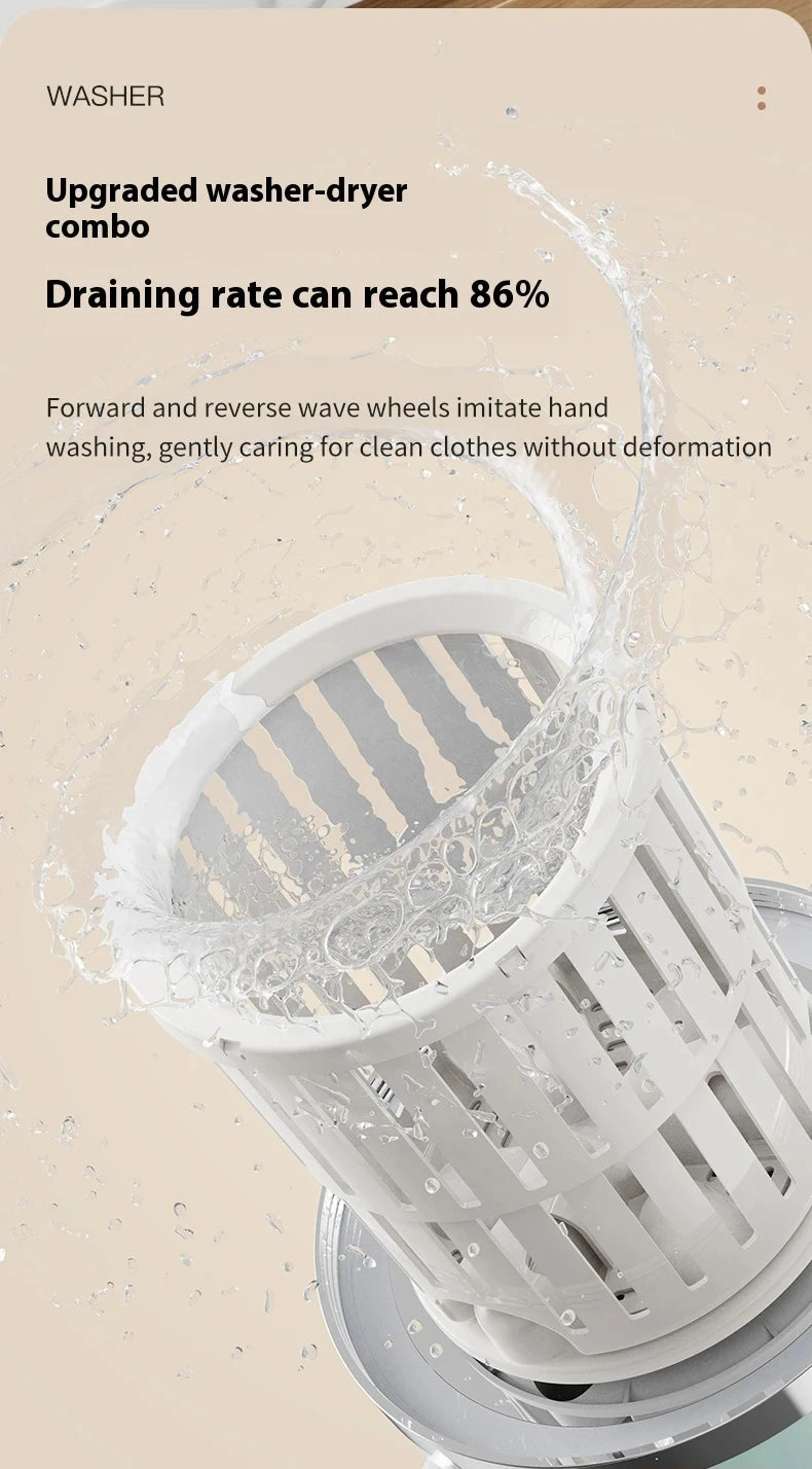 Mini turbo washing machine fully automatic small USB charging portable sock and underwear specific washing dehydrate machine