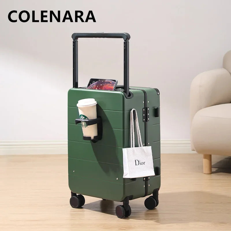 COLENARA Gepäck Neu 20"24" Herren Aluminiumrahmen Boarding Box Damen ABS + PC Trolley Koffer "26 Zoll Handgepäck Reisekoffer