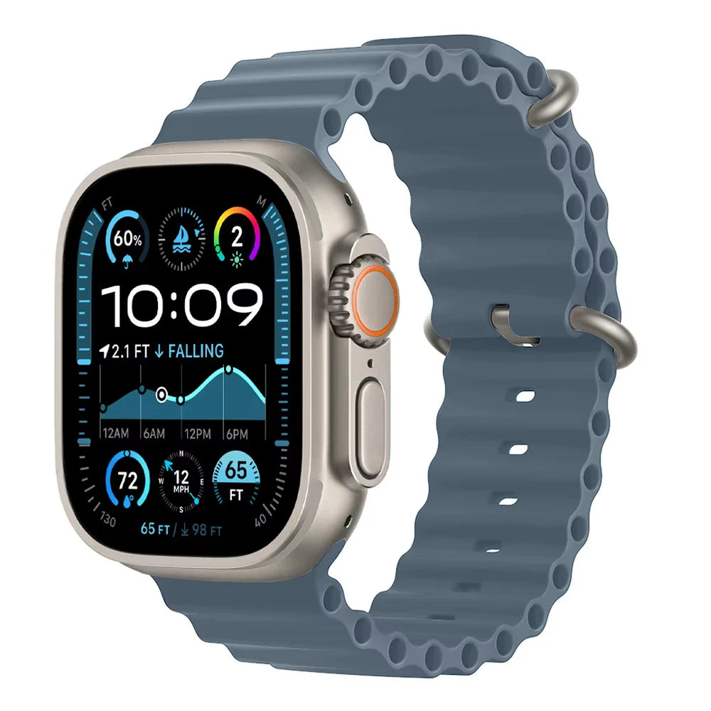 Offizielles Ocean Armband für Apple Watch Ultra 3 2 49mm 46mm 44mm 40mm 42 41 45 Sportarmband iWatch Series 11 10 9 7 8 6 SE3