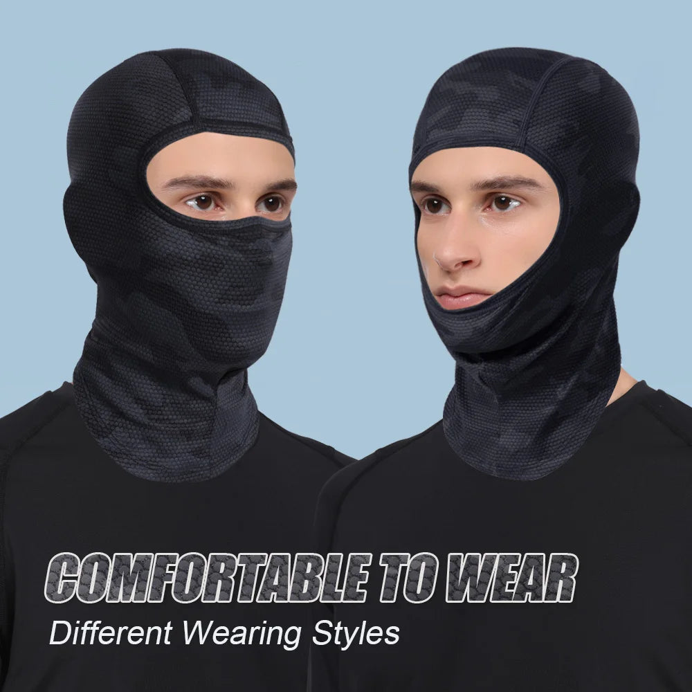Masque intégral de refroidissement moto, cagoule respirante d'été pour motard, cache-cou pour motocross, casque de cyclisme, couvre-chef