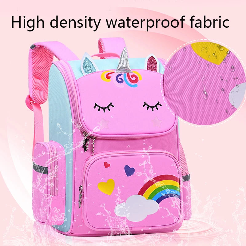 Kinderrucksack für Mädchen Einhorn Kinderrucksack Regenbogenaugen Schultasche Teenager Mädchen Rucksack für Reisen Wasserdicht Mochilas