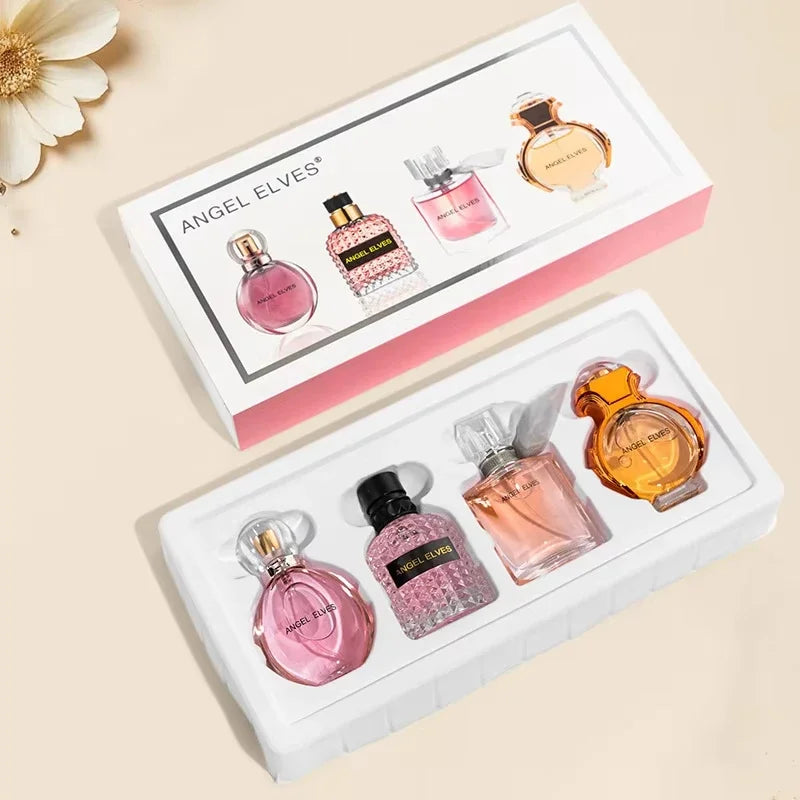 Original Damen Parfüm Geschenkbox Parfüm-Set 4 Stück * 30 ml Lang anhaltender frischer Duft Eau De Toilette Geschenk für Damen Herren Pheromon