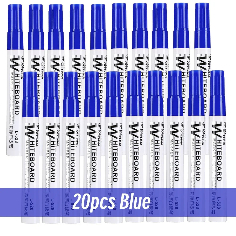 1/20pcs Erasable Whiteboard Marker Pen Blackboard Marker Teaching Chalk for Glass Ceramics Office School Art Marker Stationery