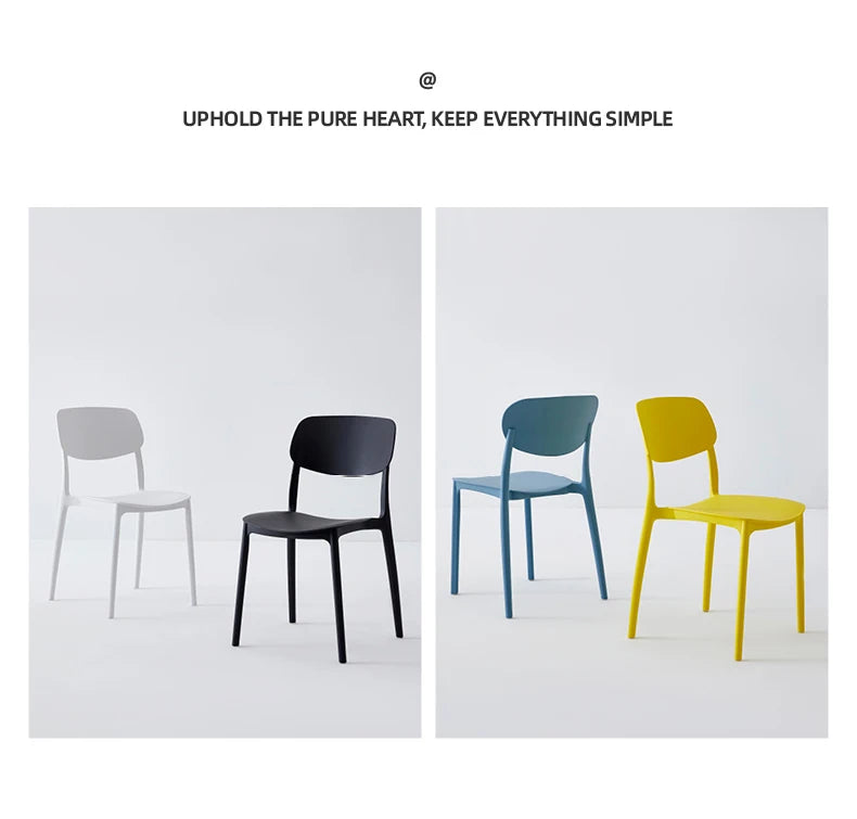 Küchen-Esszimmerstühle aus Kunststoff, nordisch, modern, europäisch, ultraleicht, trendig, Sillas Comedor, Gartenmöbel-Sets