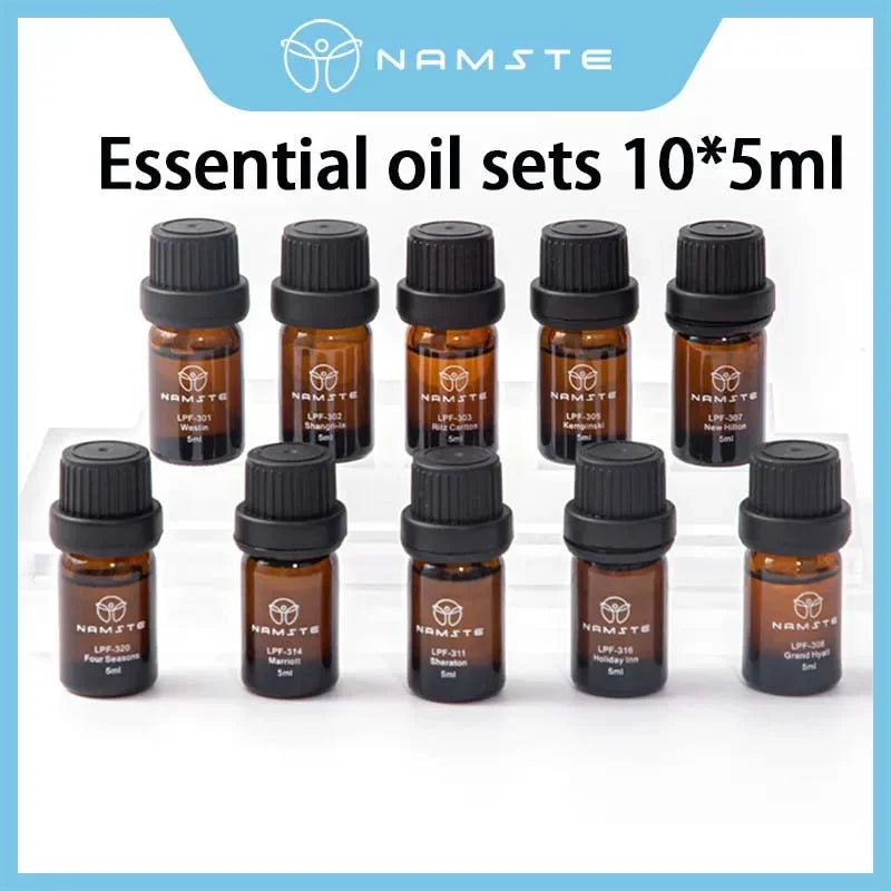 NAMSTE 5ML x 10 Hotel Perfume Essential Sets Oil Samples Set 100% PURE For Home Electric Aroma Diffuser Machine Air Humidifier