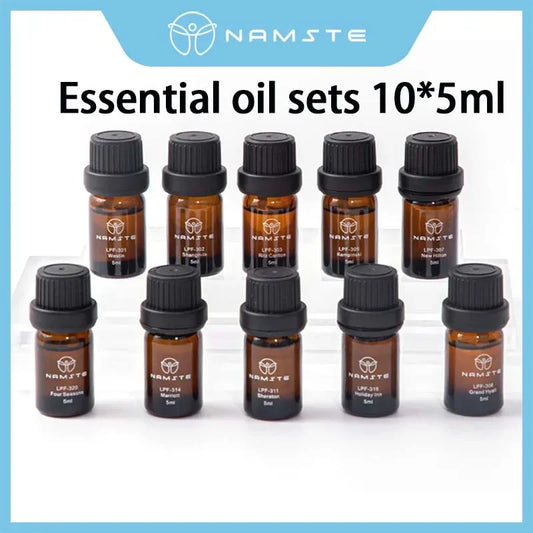 NAMSTE 5ML x 10 Hotel Perfume Essential Sets Oil Samples Set 100% PURE For Home Electric Aroma Diffuser Machine Air Humidifier