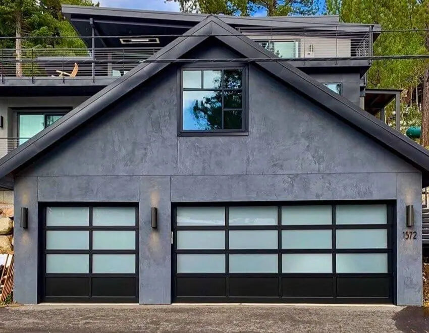 Portes de garage sur mesure en gros pour fabricants, portes de garage automatiques isolées, portes de garage sectionnelles en verre dépoli