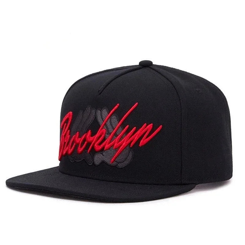 Casquettes de baseball décontractées unisexes Brooklyn brodées Hip-hop réglables pour l'extérieur Chapeau de soleil
