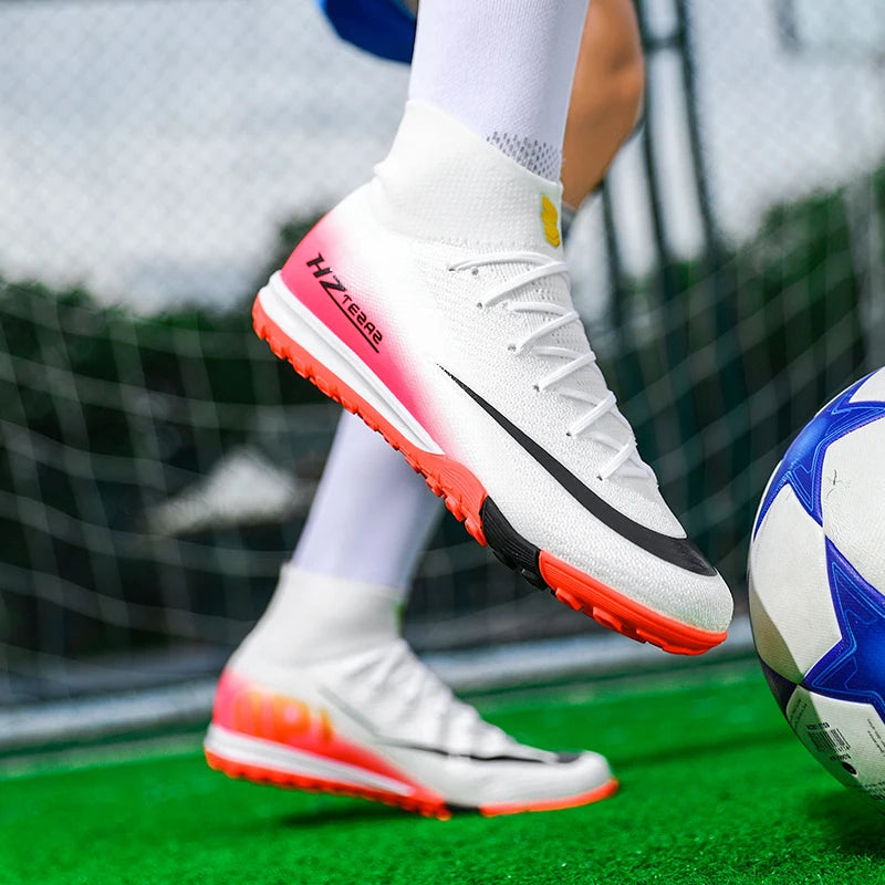 Neue hochwertige Herren Fußballschuhe TF/FG Trainingsfußballschuhe Ultraleichte rutschfeste Turf-Fußballschuhe Chuteira Campo