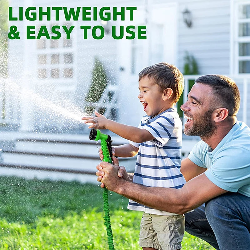 Tuyau d'arrosage extensible 25FT, Tuyau d'arrosage magique pour la maison et le jardin, Outils d'arrosage quotidiens, Pistolet à eau haute pression pour le lavage de voiture