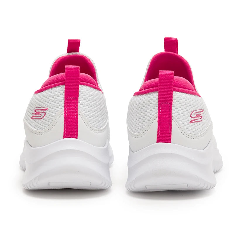 Skechers Bob's Sport Casual Shoes Chaussures décontractées respirantes, confortables et légères pour femme, chaussures de marche extérieures, chaussures de sport 117572-Wht