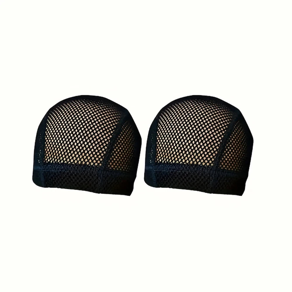 6 Stück schwarze Mesh-Perückenkappen, elastisches Spitzennetz zur Perückenherstellung, dehnbar und verstellbar, bequem und atmungsaktiv