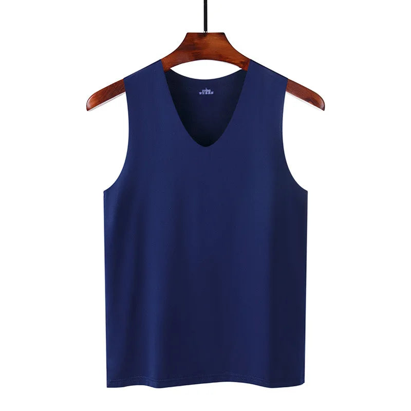 Lot de 3 slips pour homme en soie, débardeur, singlet de musculation de haute qualité, gilet sans manches ajusté, gaine amincissante, taille 5XL