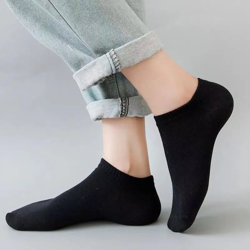 10/20/30Pairs Socks Men Women Boat Socks Thin Breathable Comfy Sweat-absorbing Ankle Socks Unisex Casual Plain Color Short Socks