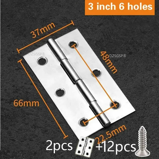 Zubehör 304 Edelstahl Flache Tür Dickes Hochwertiges Scharnier 1/1.5/2/2.5/3/4 Zoll 2 Stück Türbandscharniere Möbelbeschläge