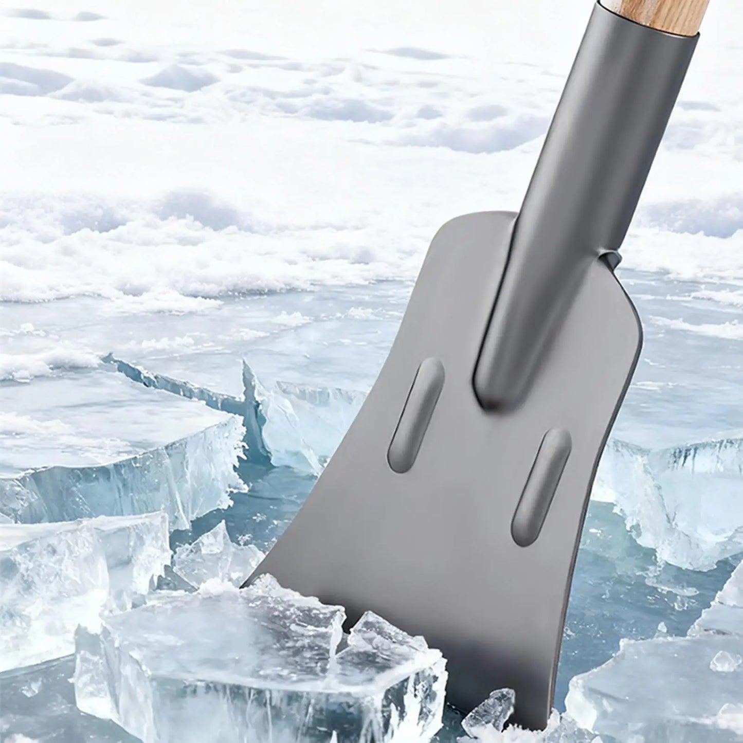 Pelle à neige robuste Grattoir à glace Pelle à neige pour voiture pour le dégivrage extérieur en hiver Pare-brise Jardin Nettoyage de camion Fenêtre Pelouse