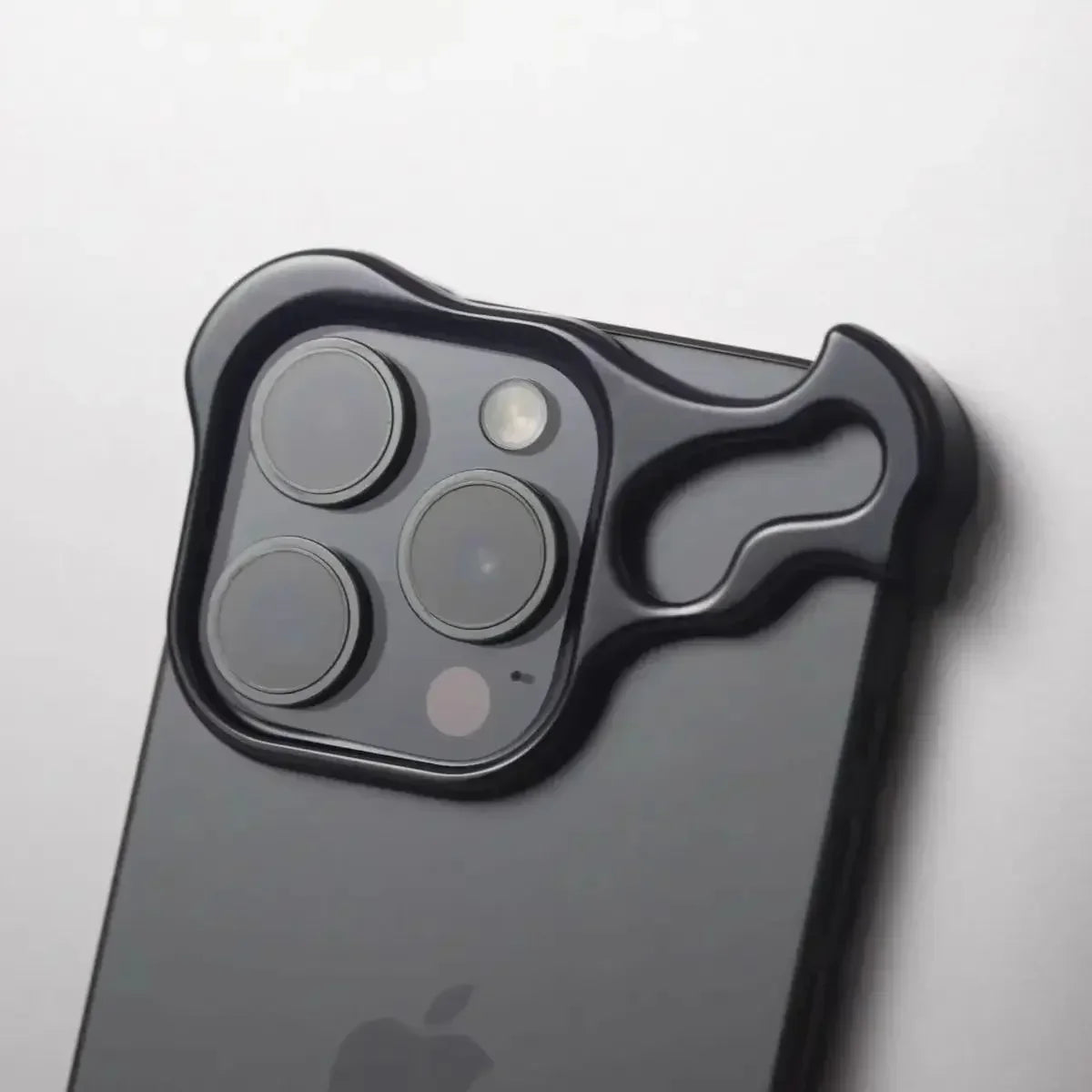 Unregelmäßige Metallstoßfänger Handyhülle für iPhone 17 16 15 14 13 12 Pro Max Plus Linsenfilmschutz Nackte Aluminium Stoßfeste Abdeckung