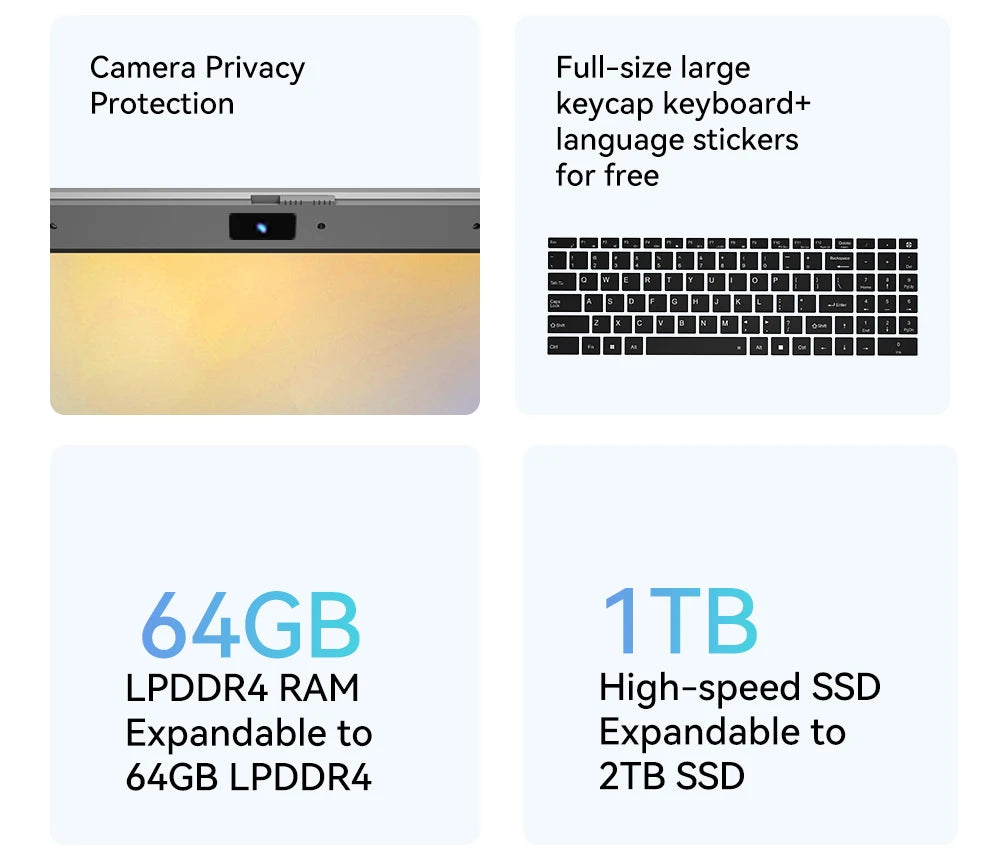 Ordinateur portable 16 pouces avec Intel Core i5 1240P Écran IPS 2.5K Windows 11 Ordinateur portable Adreamer Portable 16 Go de RAM 1 To de SSD