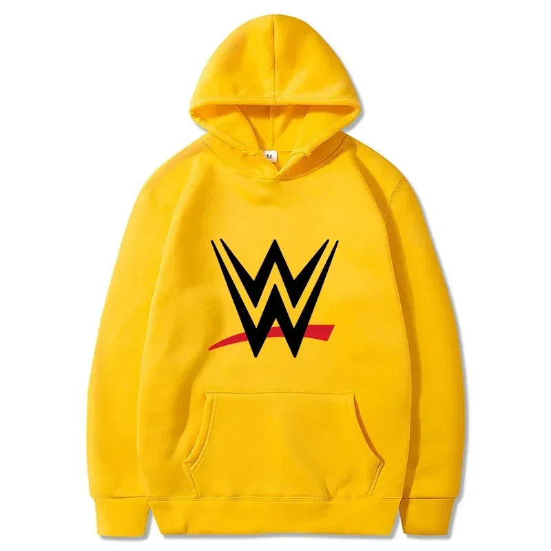 Nouveau sweat à capuche ample avec logo WWE imprimé, pulls à la mode pour hommes et femmes, sweat à capuche décontracté, sweat à capuche long pour hommes