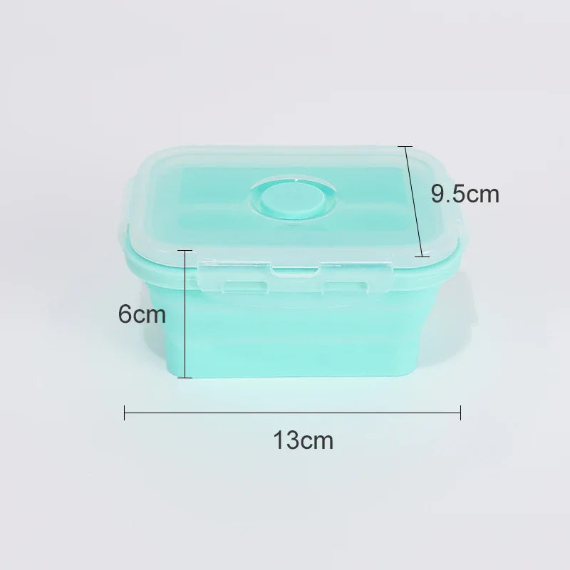 Boîtes de Conservation Alimentaire Pliables Boîte à Repas en Silicone avec Couvercle Bols Alimentaires Boîte à Repas Empilable pour Cuisine et Congélateur