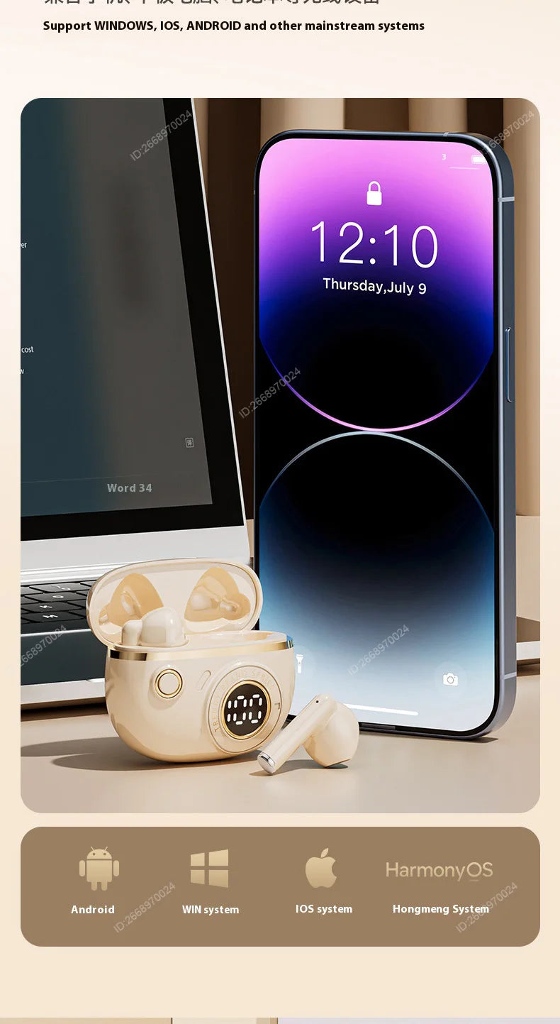 True Wireless In-Ear Headphones Balanced Armature Sleek Design Comfortable Fit Premium Sound Gaming Earphones for Sport