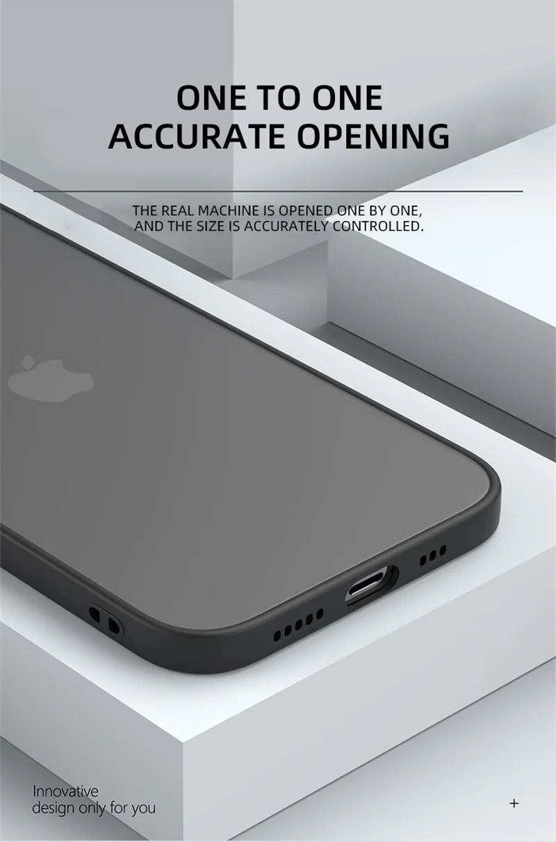 Shockproof Armor Matte Case For iPhone 14 13 12 11 Pro Max XR XS X 6 7 8 Plus SE Mini Silicone Bumper Clear Hard PC Cover Capa