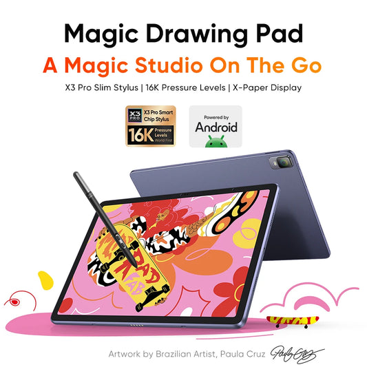 XPPen Magic Drawing Pad 12,2 Zoll Tablet Android 8GB/256GB 8000mAh mit X3 Pro Slim Stylus 16K Druckstufen Zeichentablett