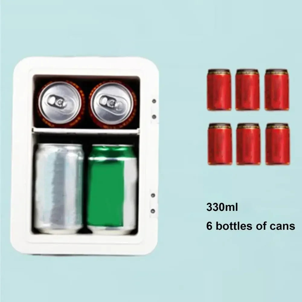 6L Auto Mini Kühlschrank Schönheitskosmetik Maske Make-up Hautpflege Kühlschrank Halbleiter USB Beheizter Kühl-Dormitory-Kühlschrank