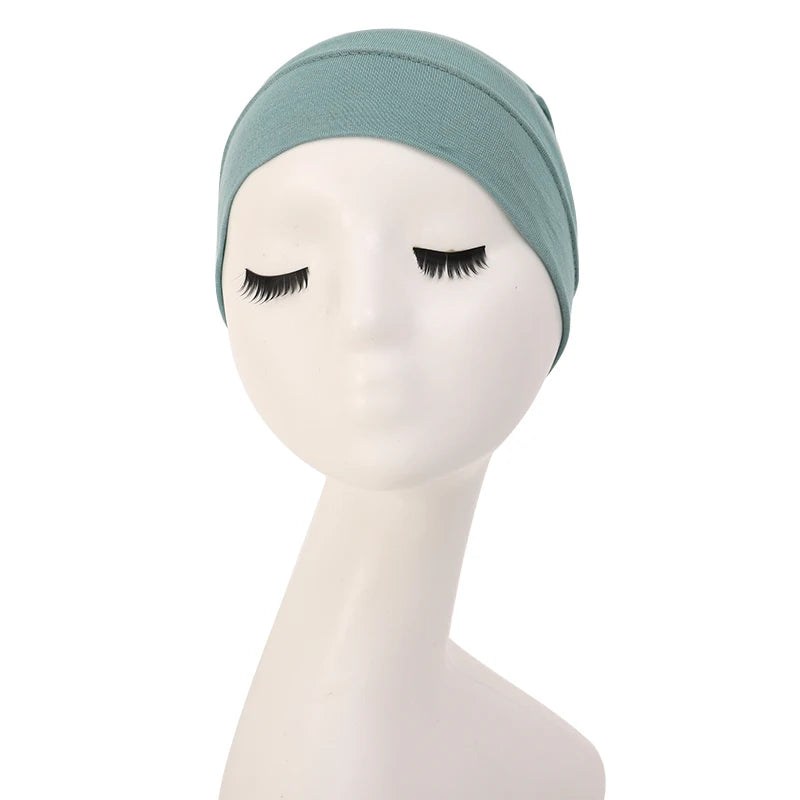 Bonnet Hijab Musulman Turban Foulard Coton Modal Voile Uni Casquette Sous Écharpe Musulmane Femme Foulard Turban Hijabs Chapeau Islamique