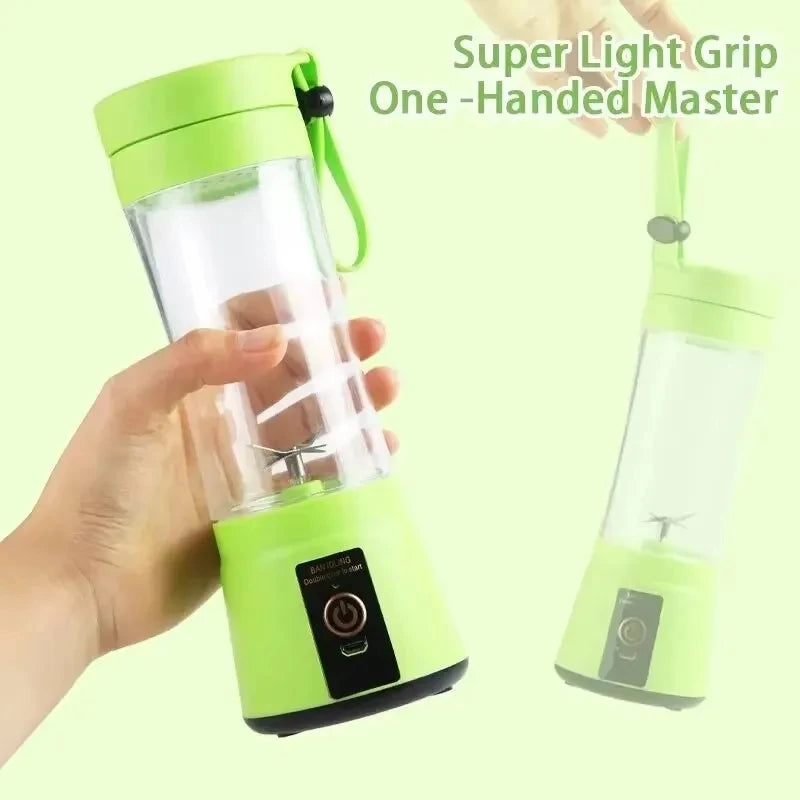 Mini-mixeur de jus domestique 380 ml, presse-agrumes électrique USB rechargeable, mixeur à smoothies portable pour pique-nique en extérieur