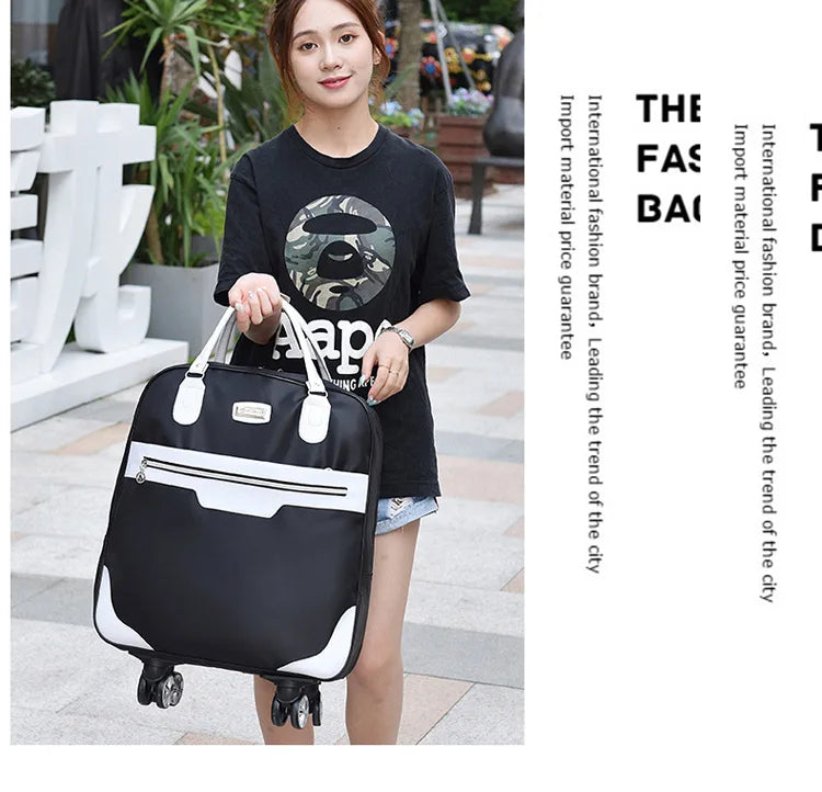 Fashion Rollkoffer Damen 4 Räder Spinner Reisetaschen Herren Geschäftsreise-Taschen Oxford-Koffer Wasserdichte Trolleys