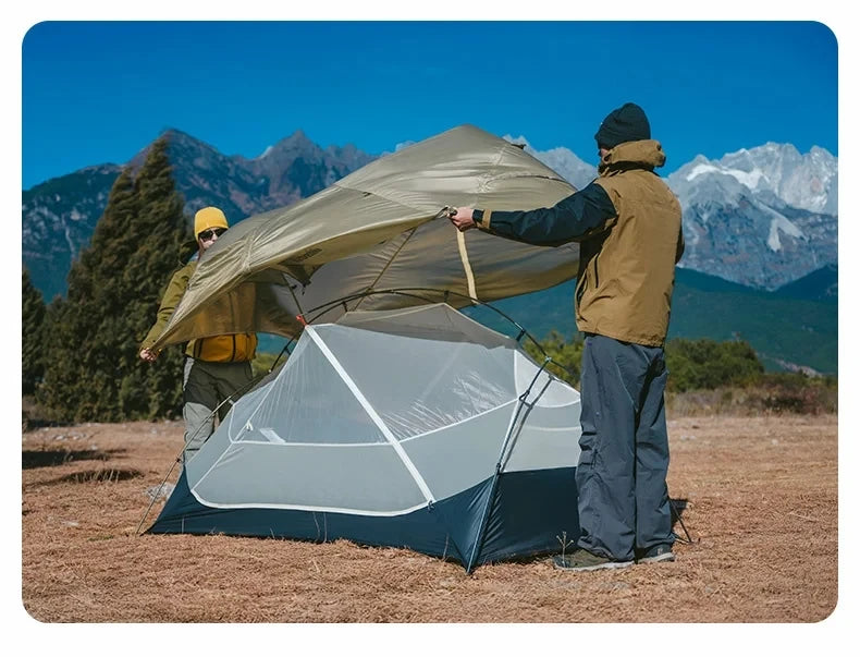 Naturehike Mongar UL BASE PRO 123 People Tent Trekking Backpacking Shelter Tent 20D Nylon Waterproof Ultralight Outdoor Camping
